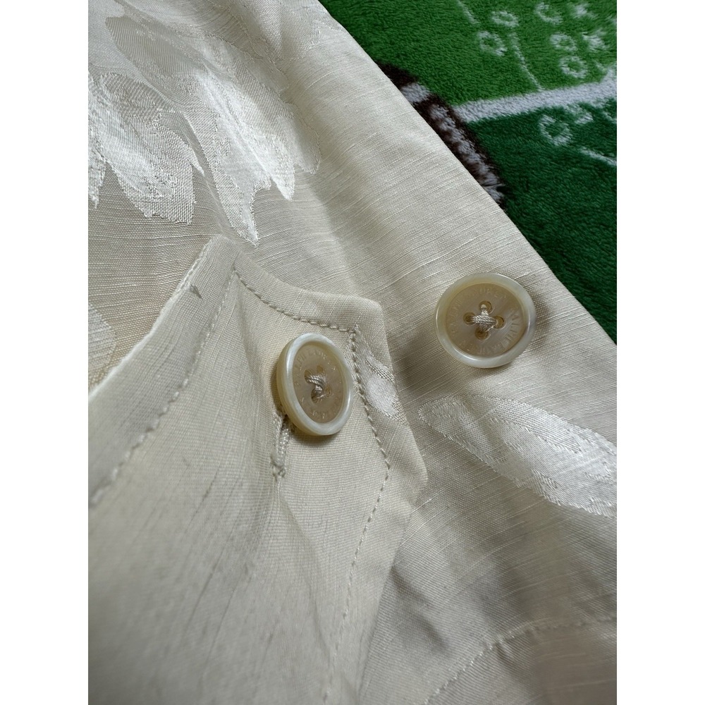 Ralph Lauren Purple Label Ivory Linen Blend Floral Hooded Padded Jacket SZ 4 NWT - Picture 6 of 14